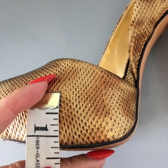Report Signature Gold Gala platform cheetah print leather size 7.5 shoes - Picture 15 of 15